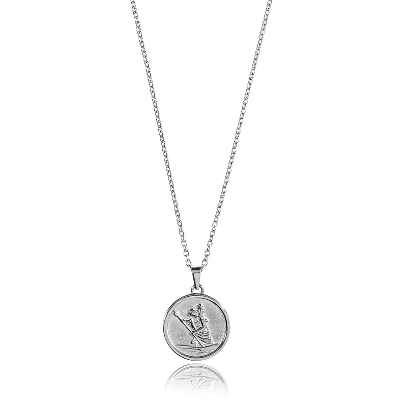 Sterling Silver St. Christopher Pendant with Border - Buy Religious  Catholic Store